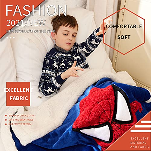 D-L6 Spiderman Kid&#39;s Sherpa Blanket