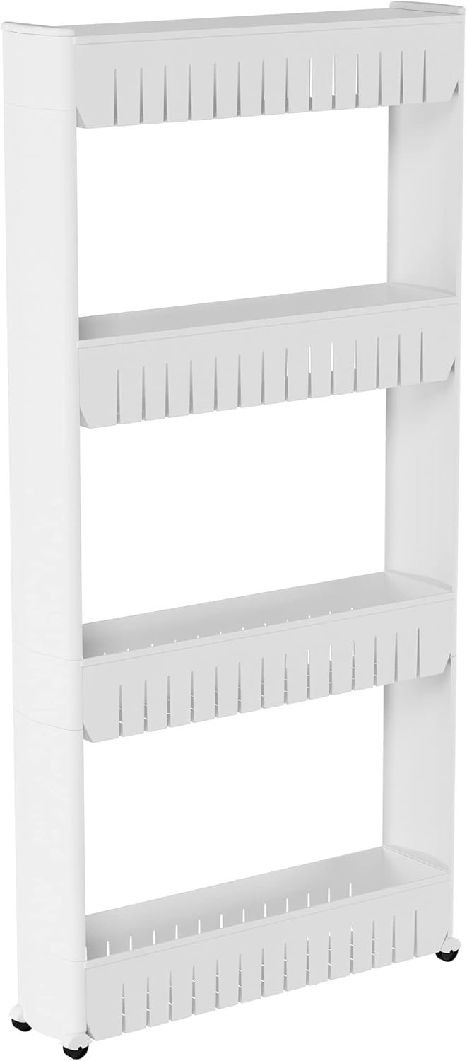 D-L118 4 Tier Storage Organizer Rack (White)