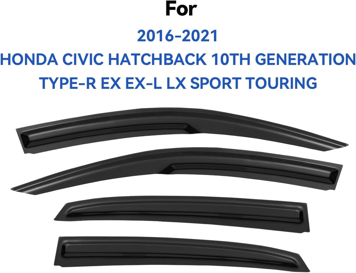 E-L241 Yqautec Window Visors for Honda Civic 2016-2021 YD-303