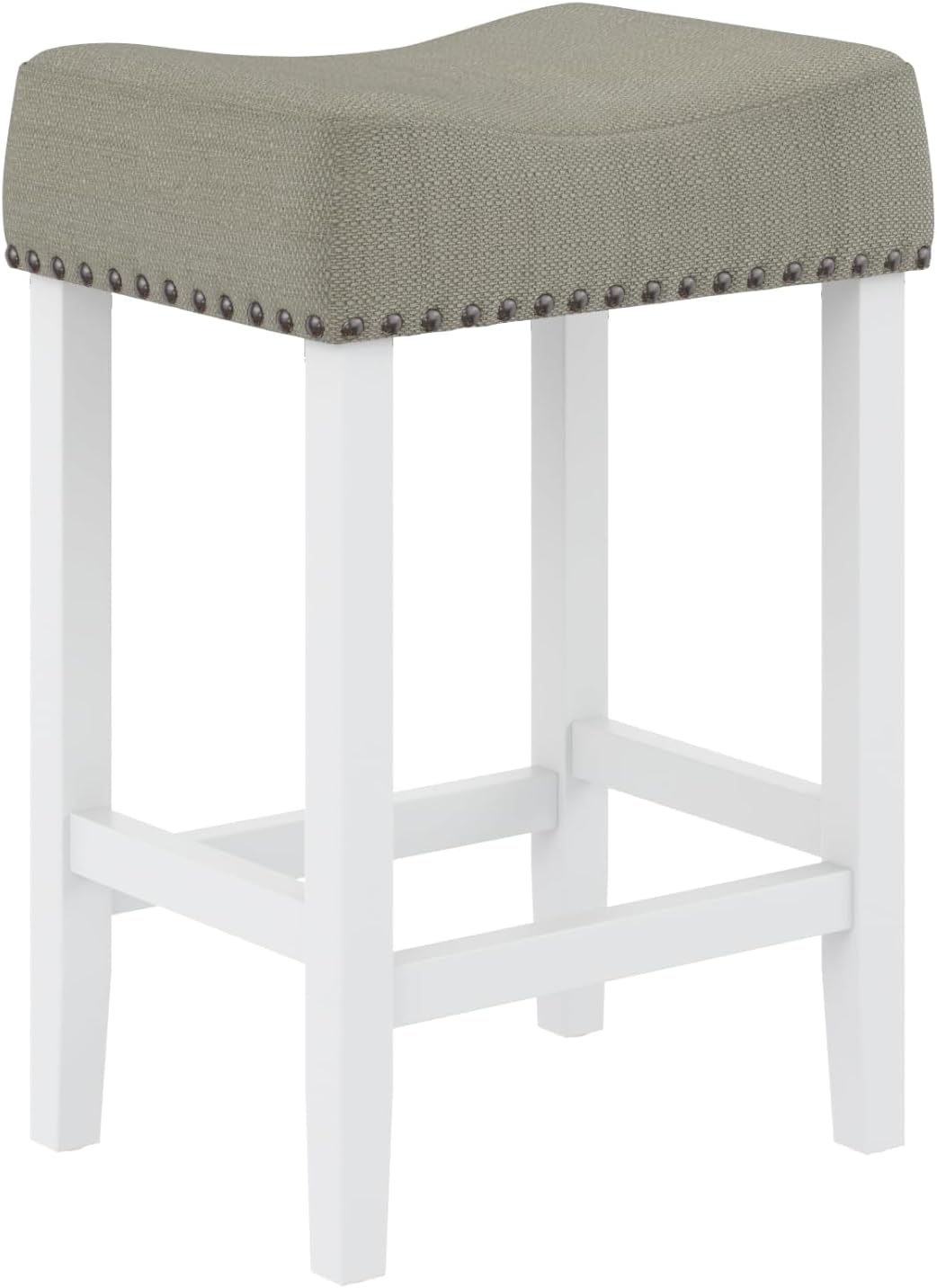 A-L110 NATHAN JAMES Hylie Modern Upholstered Chair (Gray/White)