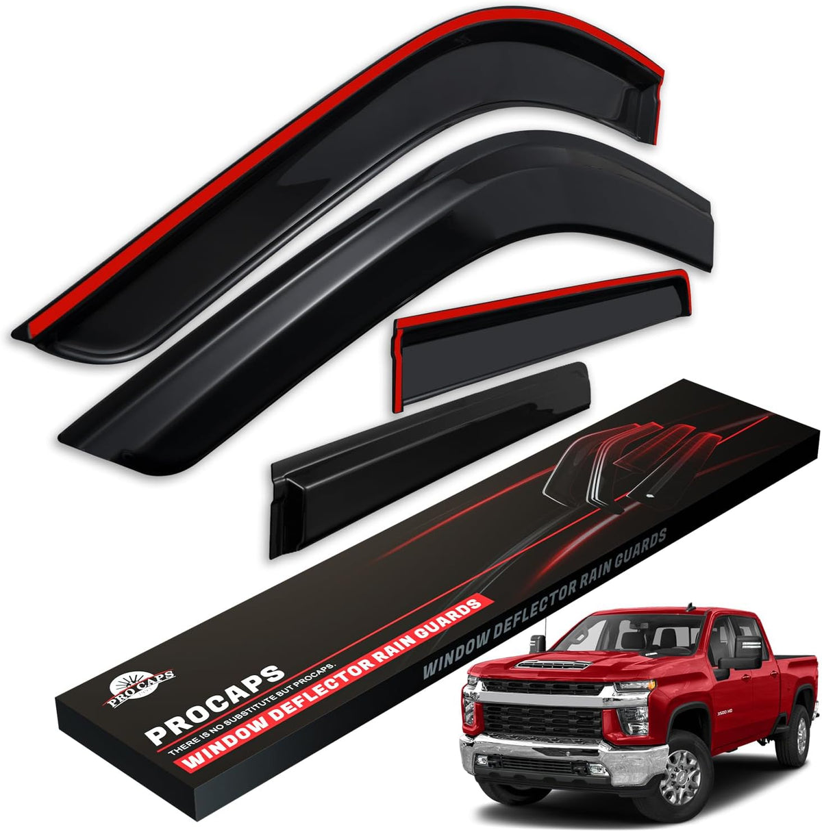 D-L79 PROCAPS Window Deflector Rain Guards