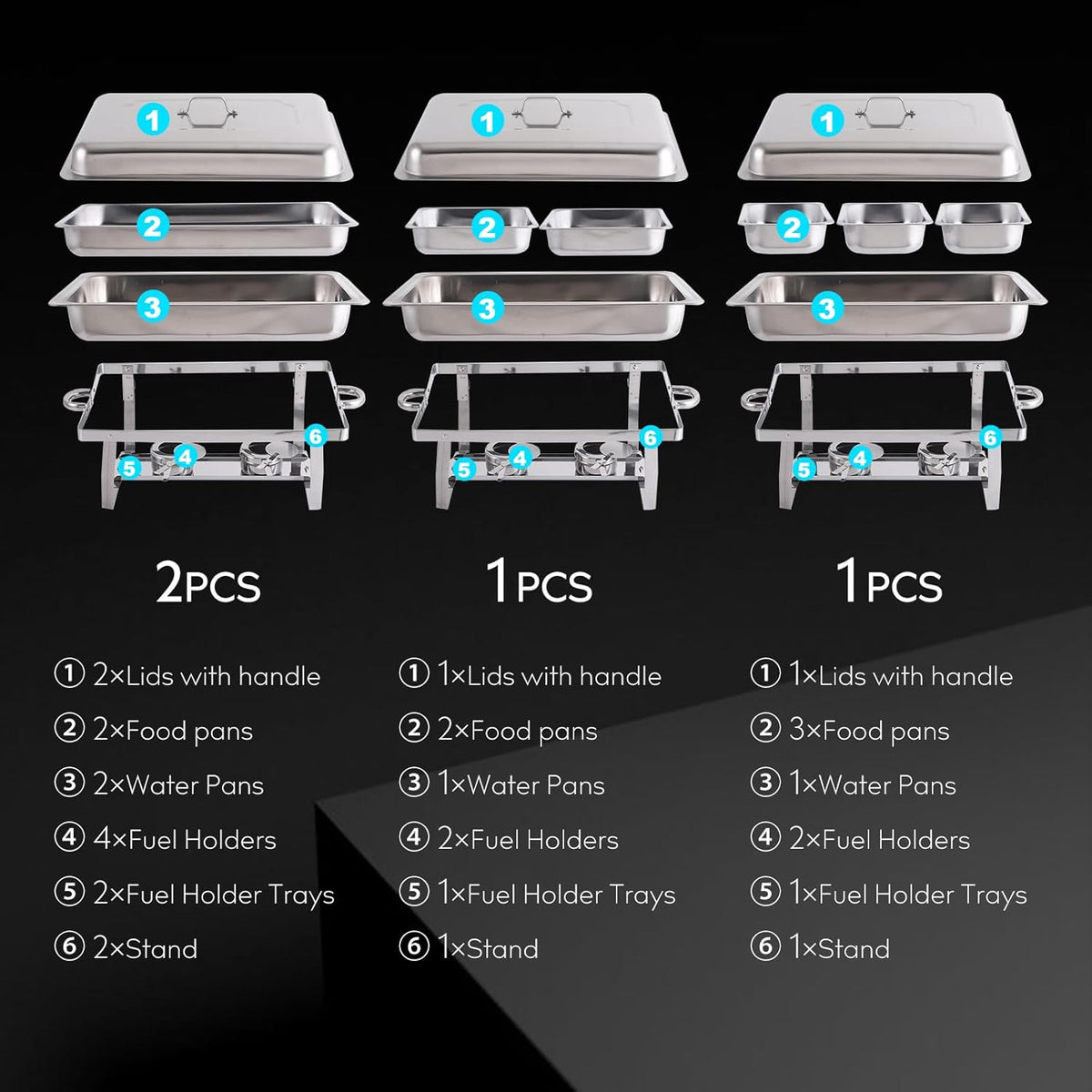 D-L30 4x 8Qt Chafing Dishes Buffet Set