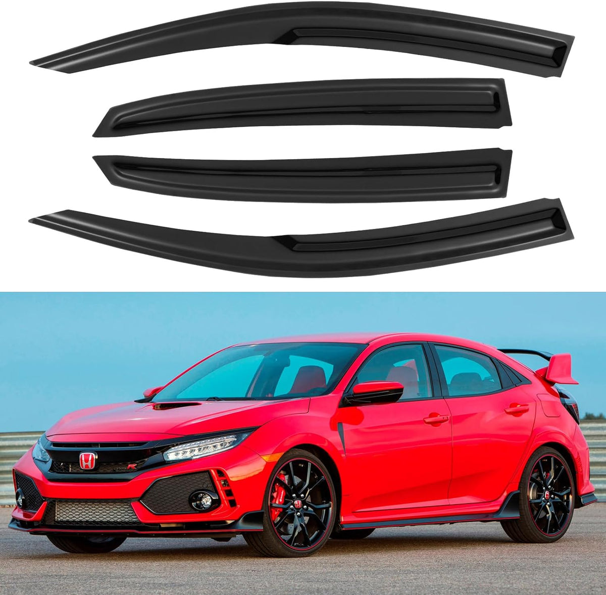 E-L242 Yqautec Window Visors for Honda Civic 2016-2021 YD-303