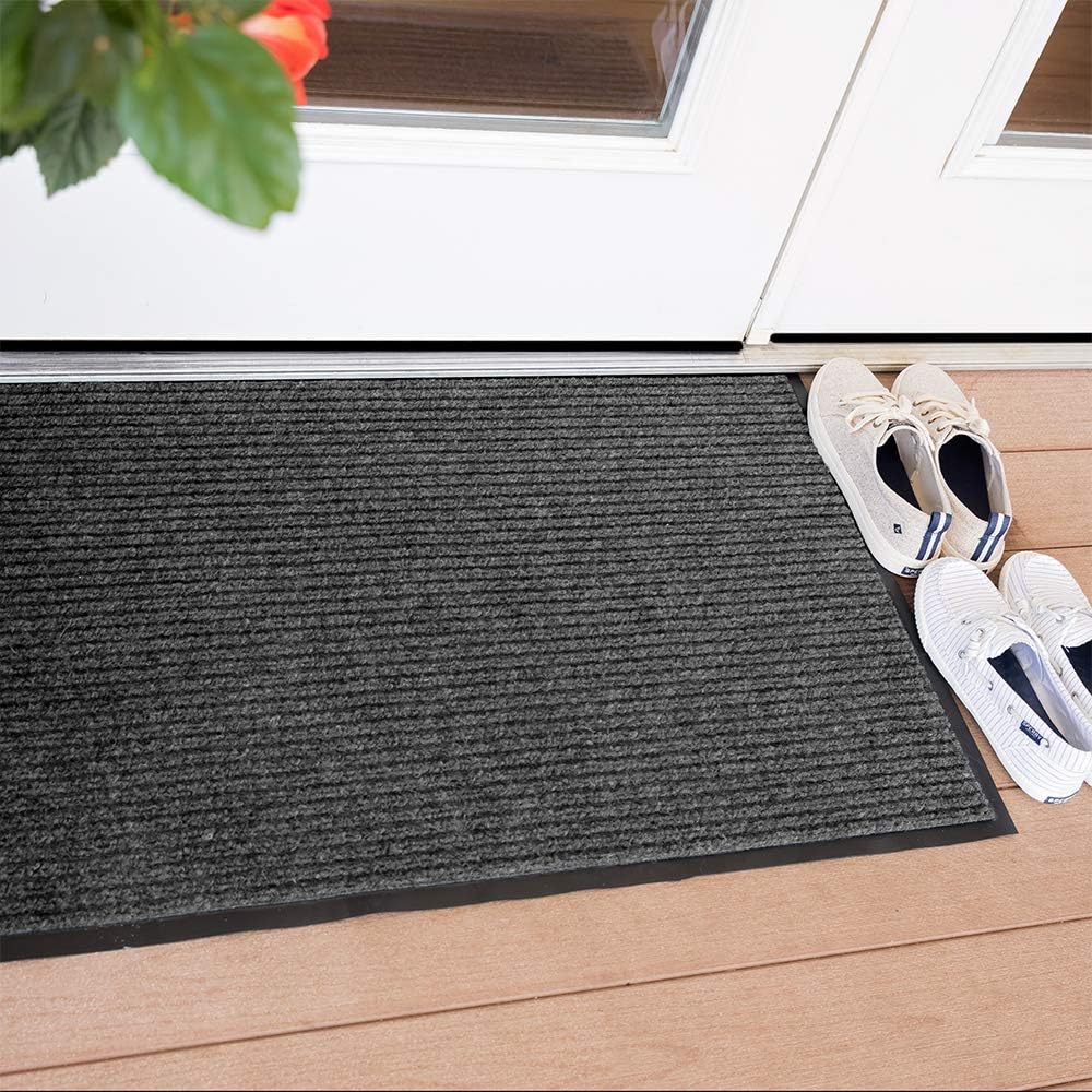 A-L79 Notrax 109 Brush Step Carpeted Entrance Mat for Home or Office, 2&#39; X 3&#39;, Charcoal, 109S0023CH