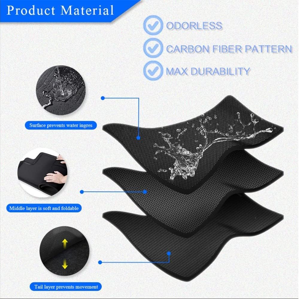 D-L157 Hansshow Tesla Model Y Floor mats All-Weather Non-Slip and Waterproof Customized Full-Cover Floor mats, Cargo Linings, Rear Cargo pallets