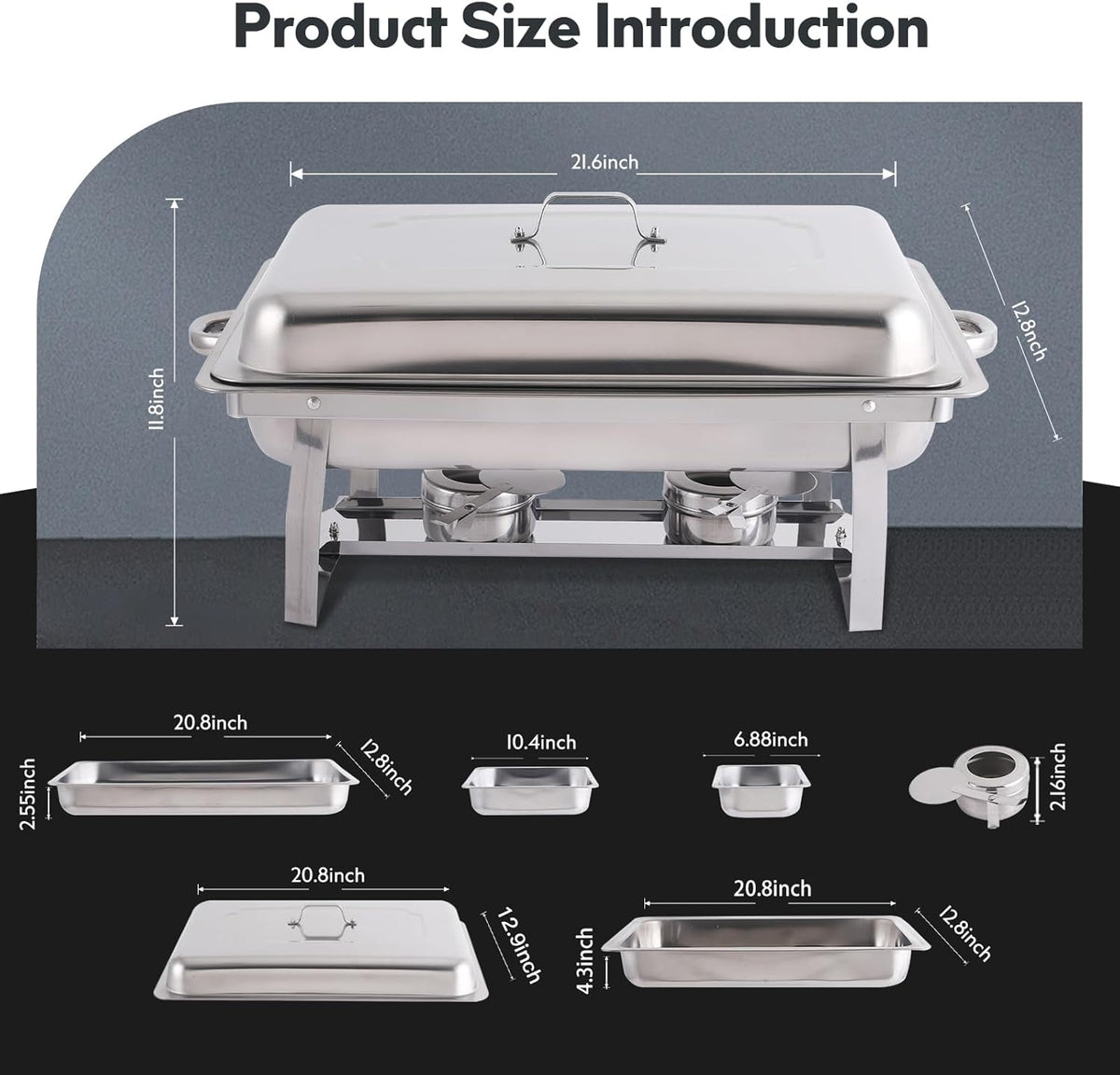 D-L30 4x 8Qt Chafing Dishes Buffet Set