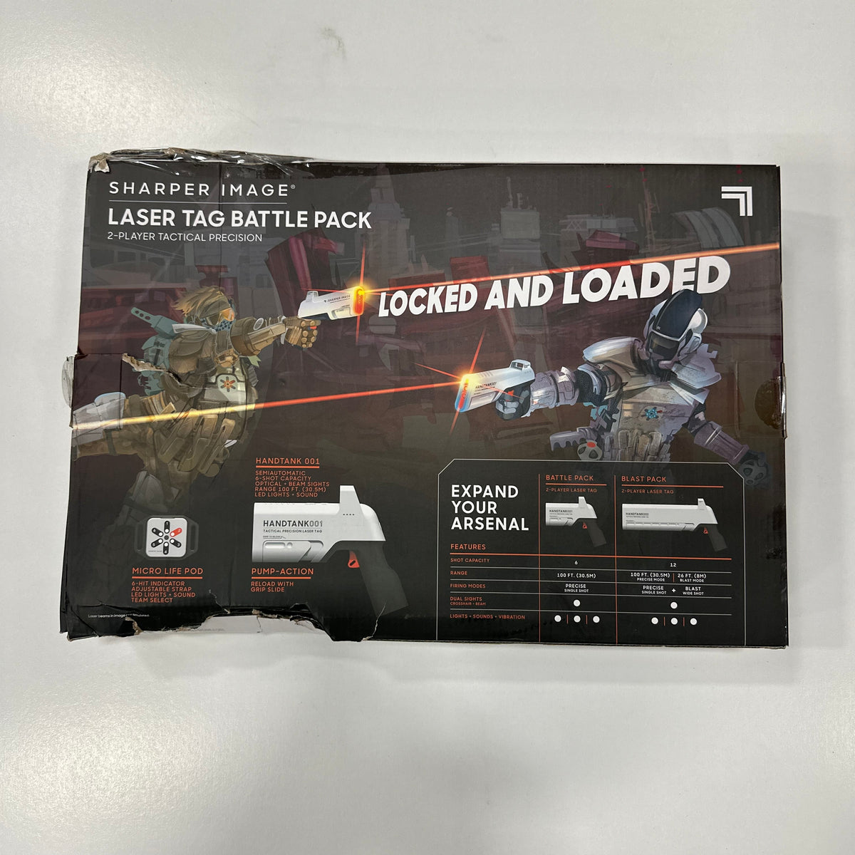L90 Sharper Image Laser Tag Battle Pack (damaged box)