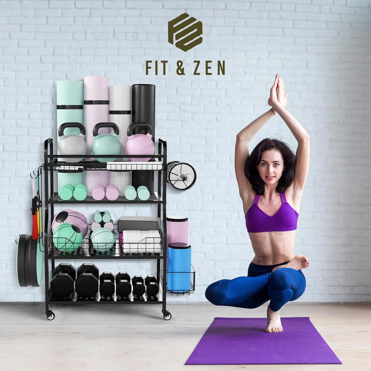 A-L64 FIT&amp;ZEN Home Gym Storage Rack *RACK ONLY*