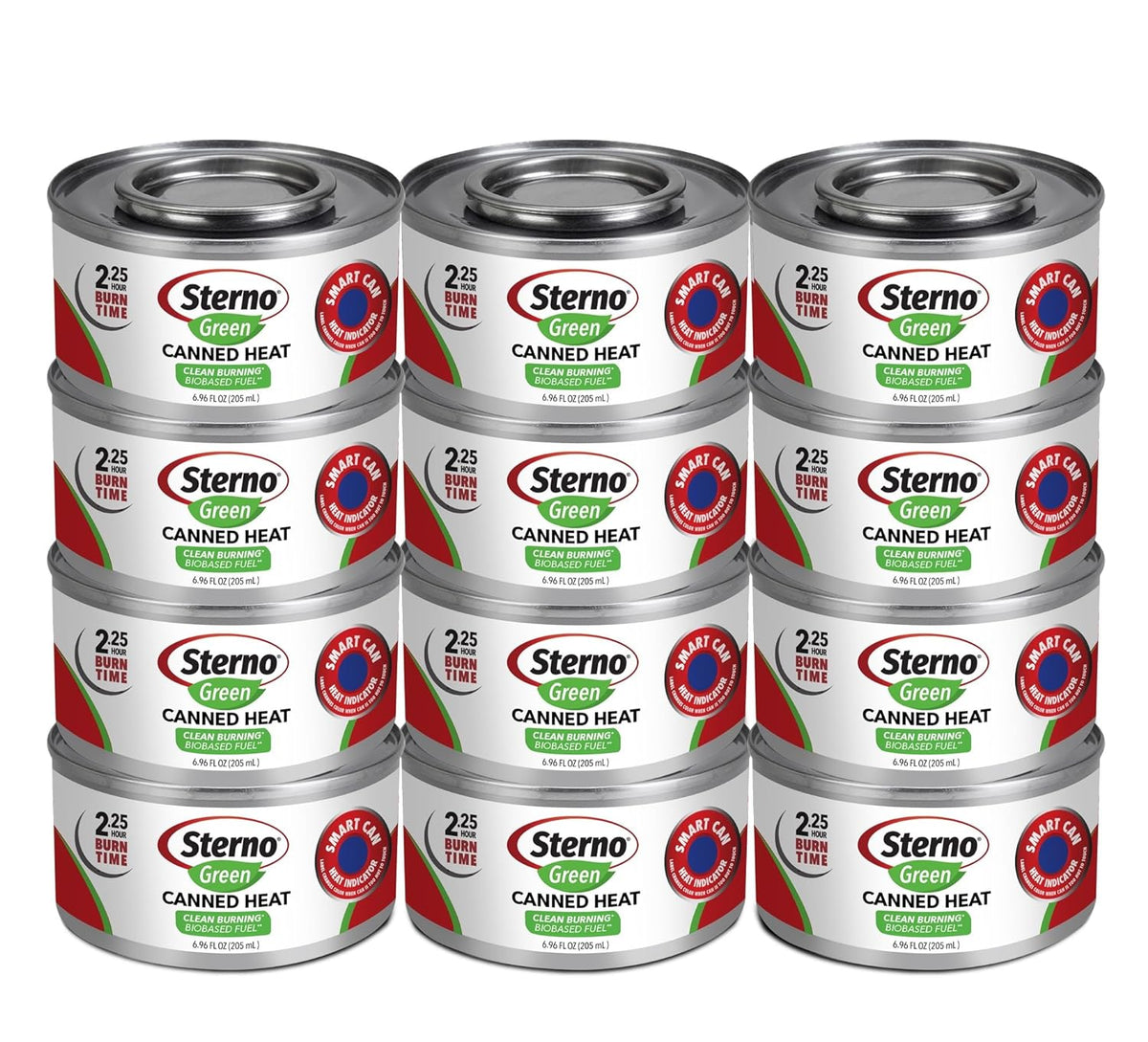 D-L114 Sterno Green Canned Heat 2.25 Hour Burn Time, 12/Box