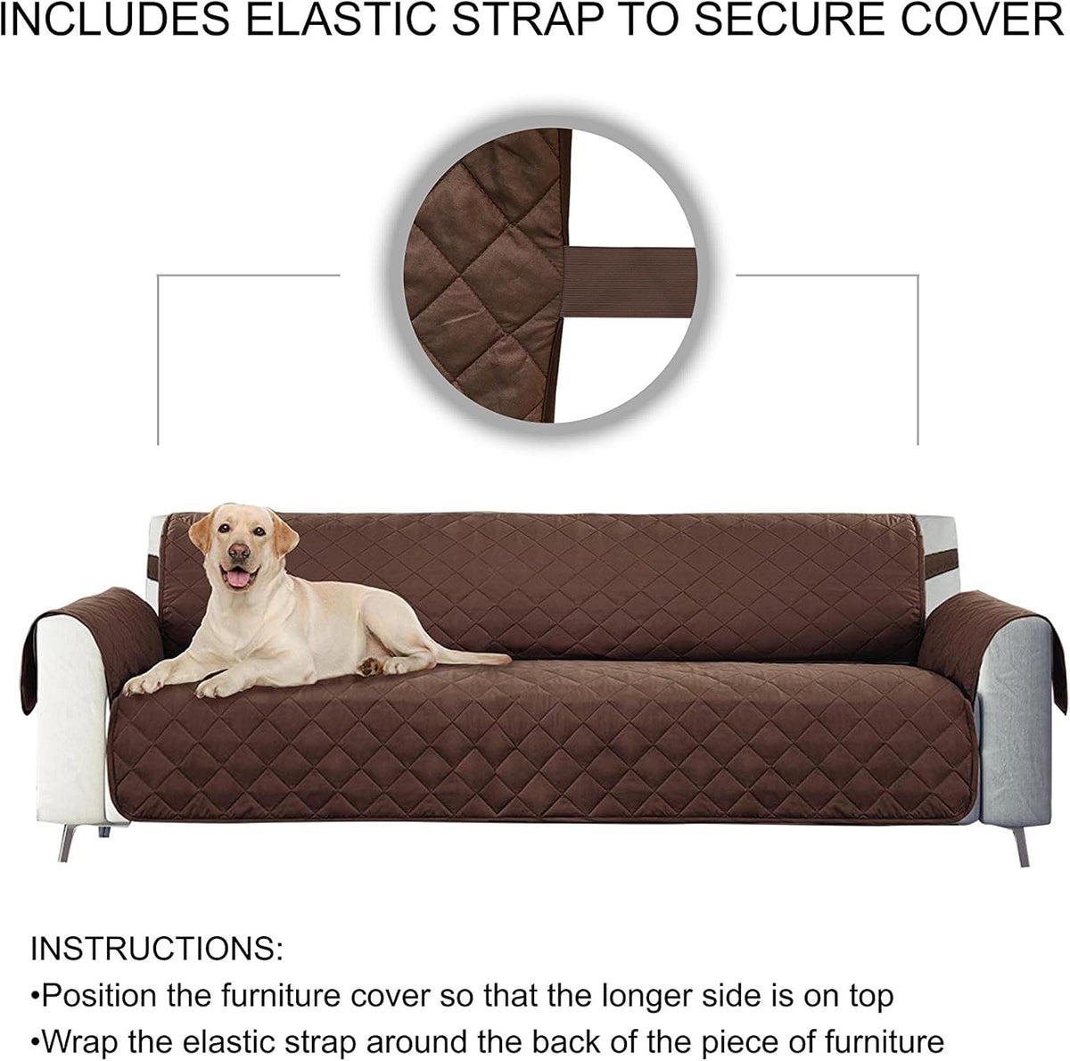 E-L212 E-Living 78&quot; Reversible Sofa Protecter/Cover (Beige)