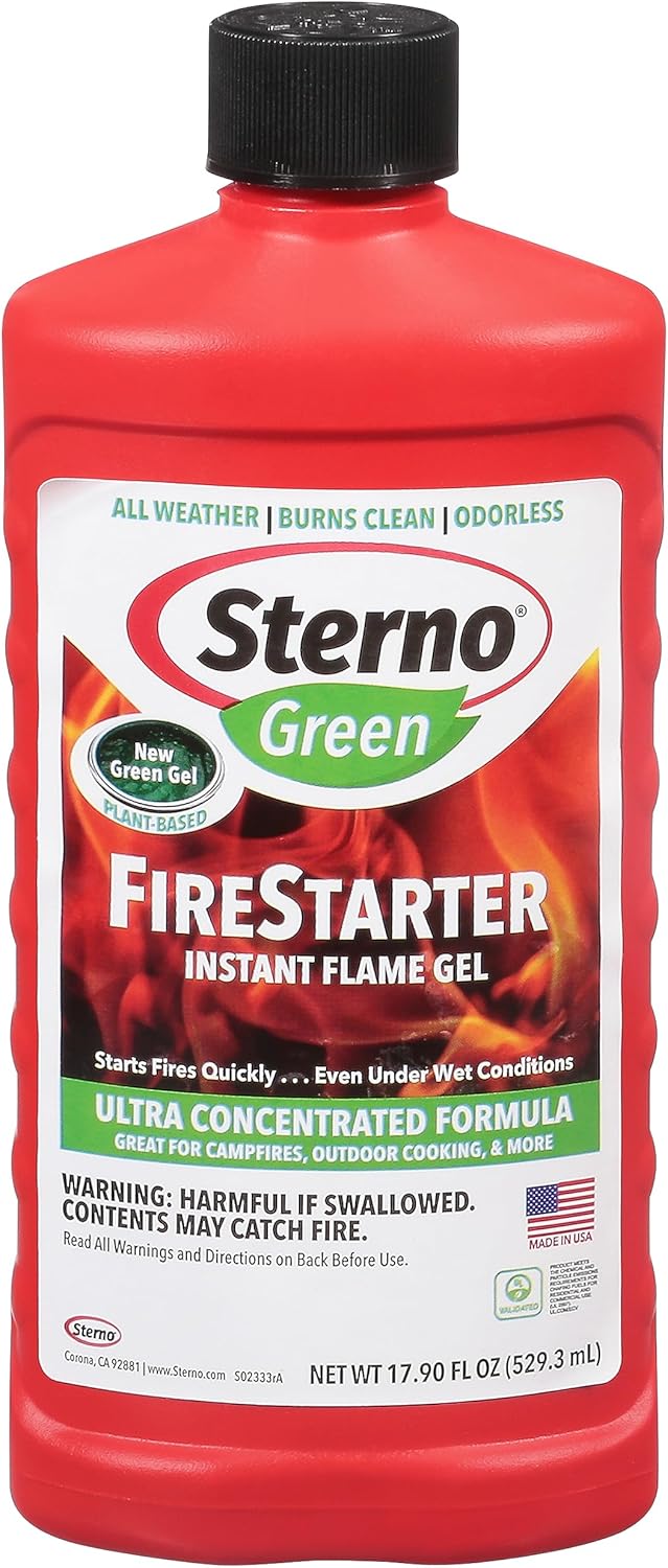 D-L140 Sterno Green Firestarter Instant Flame Gel, 6/Box