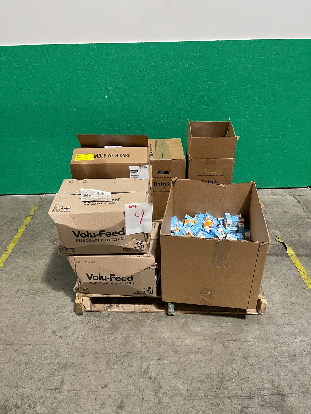 16c Lot #9 Pallet Of Baby Vitamin D Disposable Nursers And Some Moisturizer