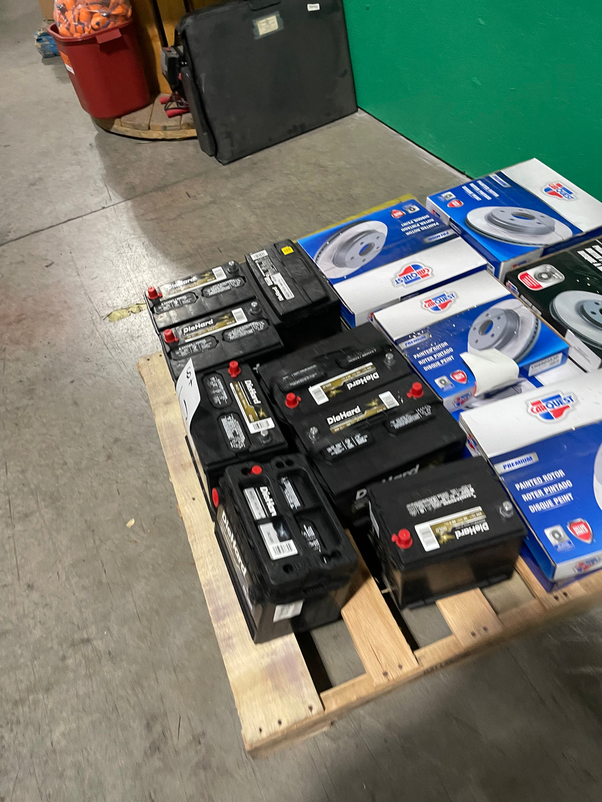 17b Lot #17 Pallet Of Break Rotors And Car Batteries