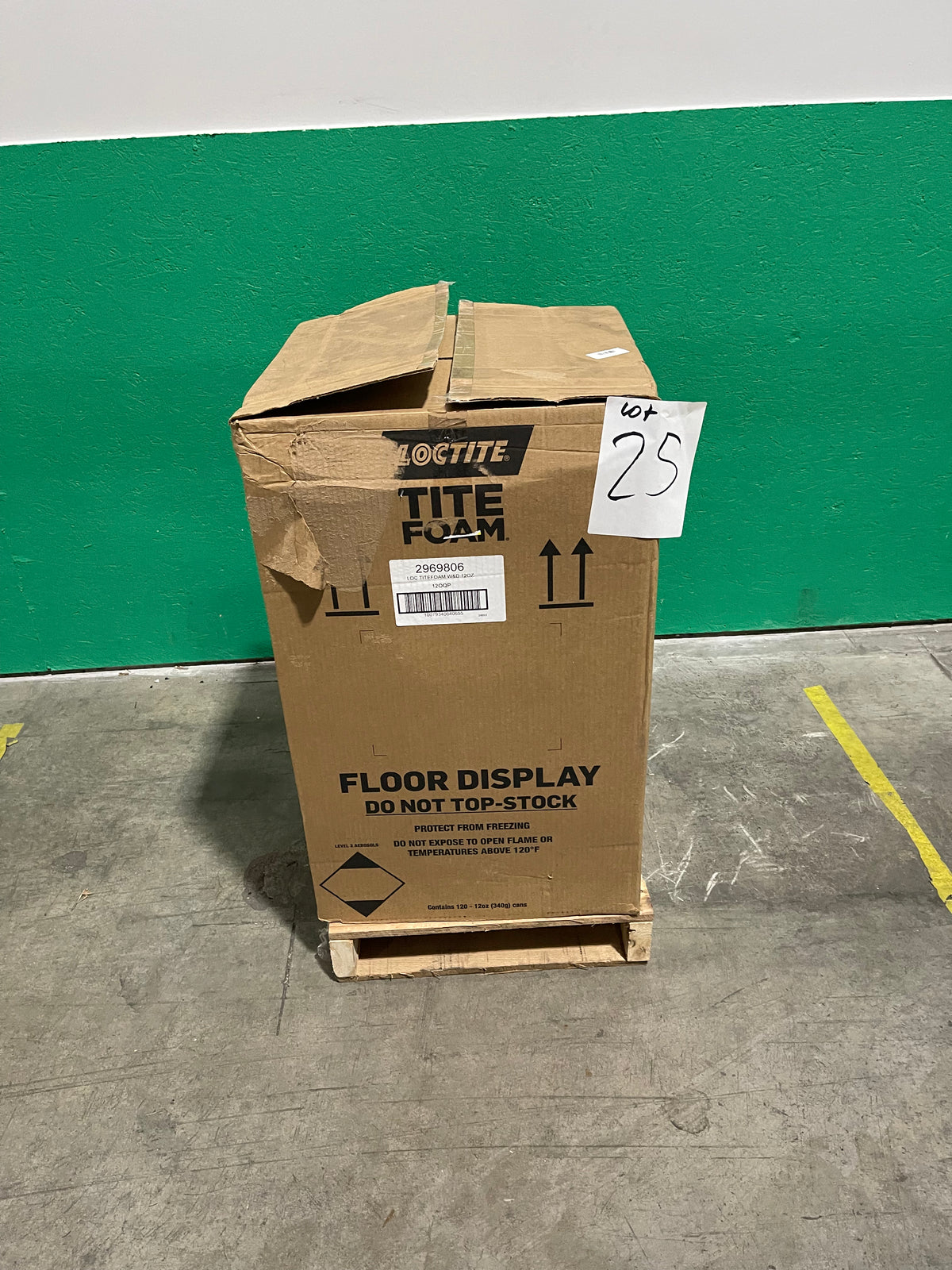 16a Lot #25 Pallet Of Loctite Tite Foam Window And Door In A Floor Display