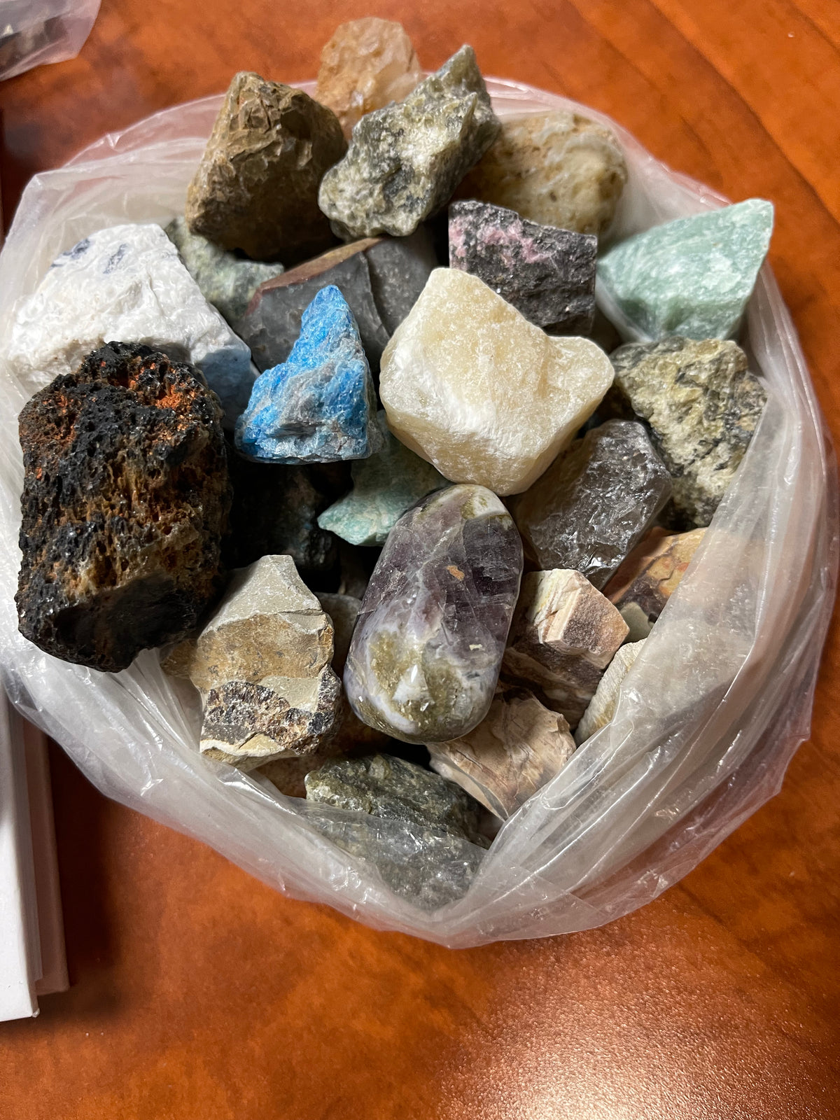 Lot #32 Lot Of Assorted Gemstones, Rocks And A Couple Fossils!