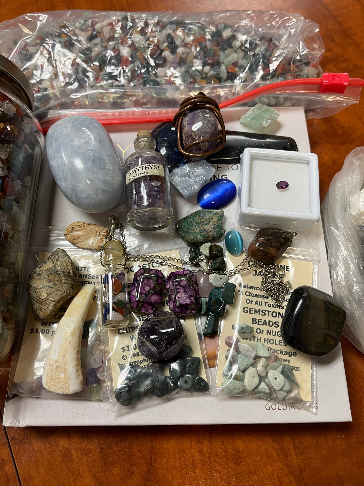 Lot #32 Lot Of Assorted Gemstones, Rocks And A Couple Fossils!