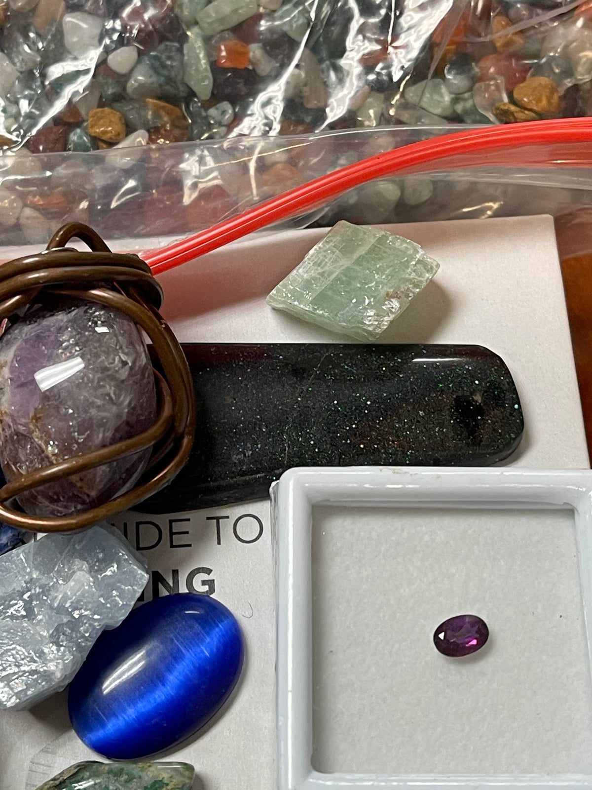 Lot #32 Lot Of Assorted Gemstones, Rocks And A Couple Fossils!