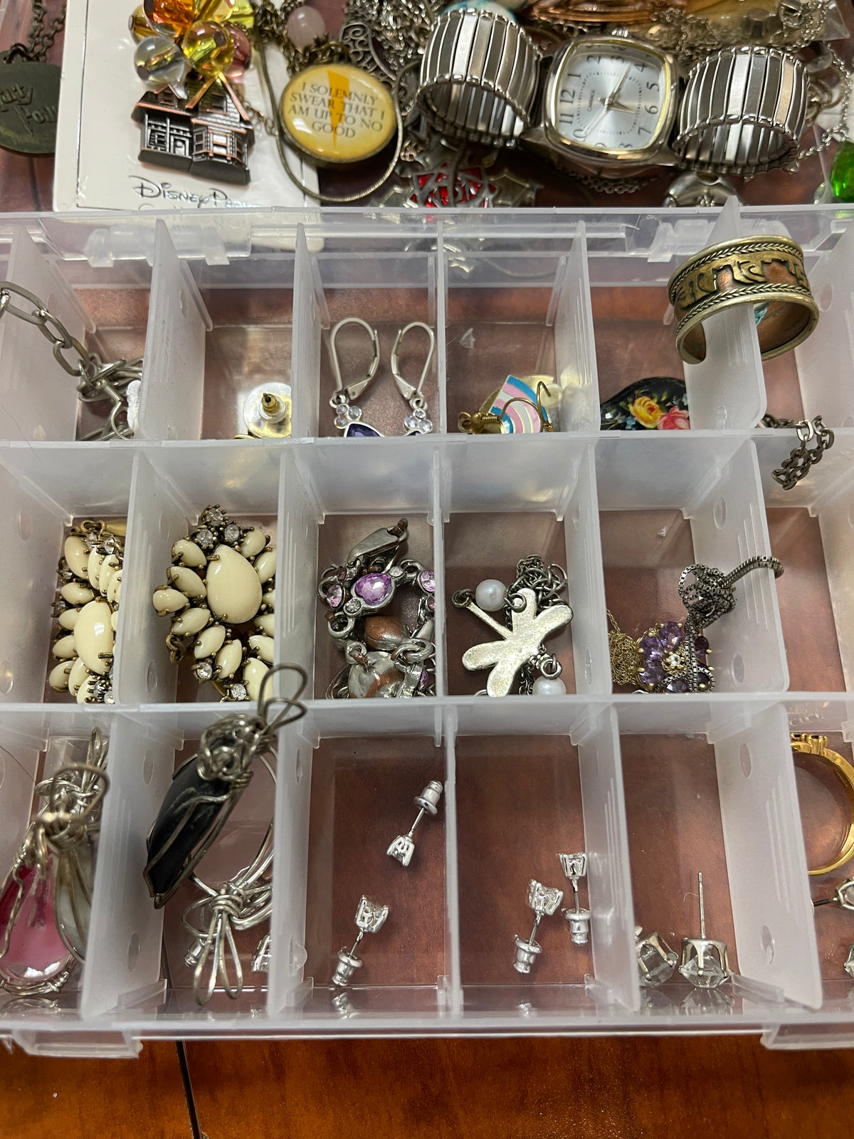 Lot #37 Lot Of Jewelry Most Costume Jewelry Some Marked Silver Unverified See Photos!