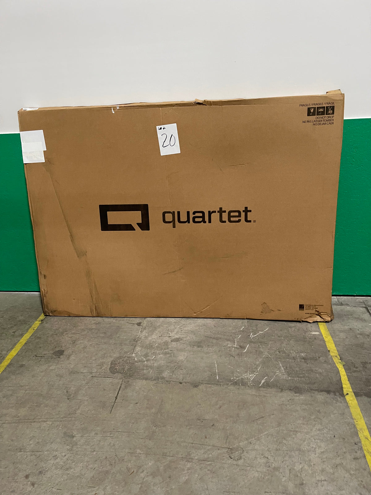 Lot #79 Quartet Magnetic Whiteboard, Porcelain, White Board, Dry Erase Board, 6&#39; x 4&#39;, Mahogany Finish Frame, Prestige 2 Duramax (P557MP2)