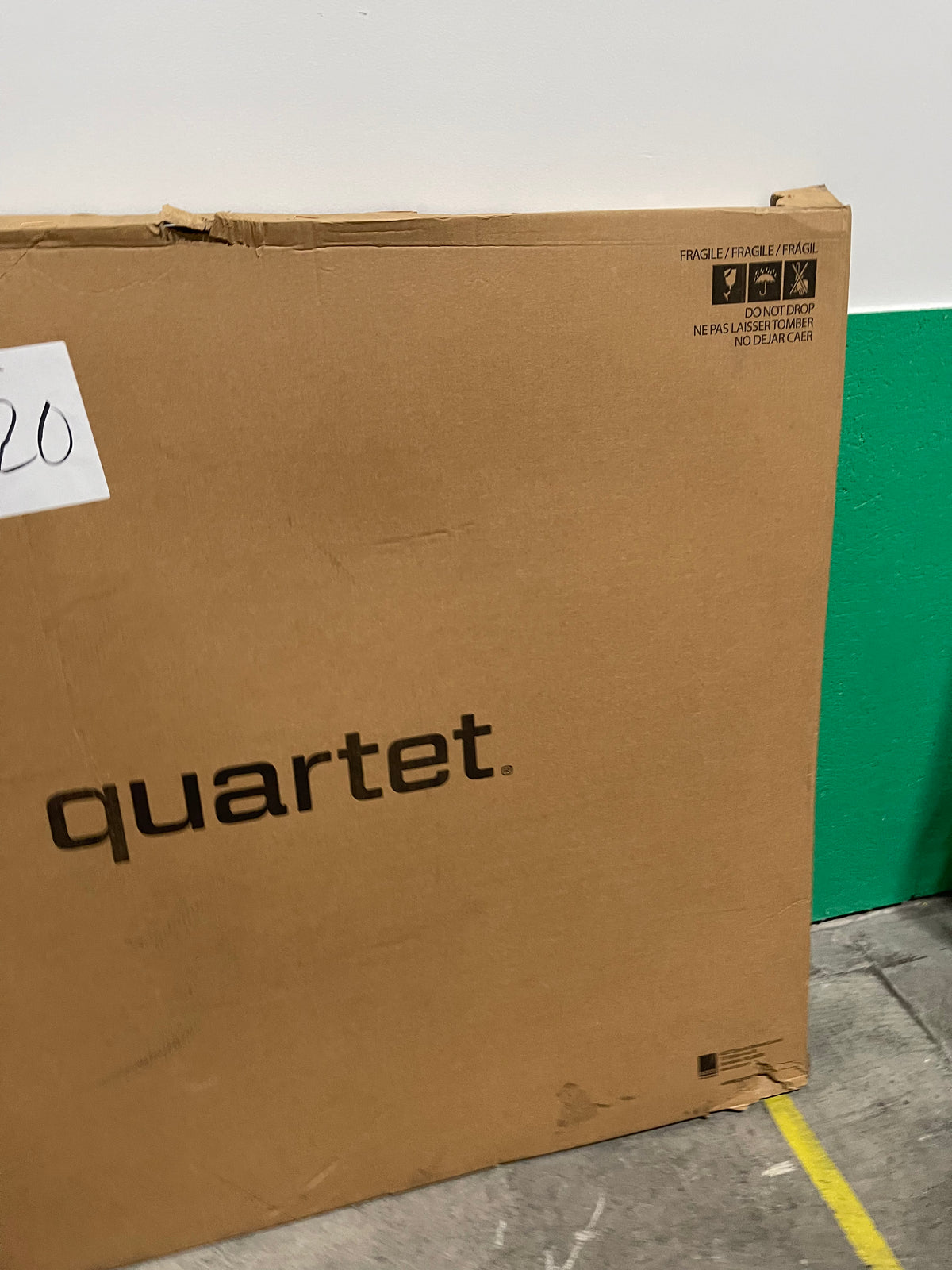 Lot #79 Quartet Magnetic Whiteboard, Porcelain, White Board, Dry Erase Board, 6&#39; x 4&#39;, Mahogany Finish Frame, Prestige 2 Duramax (P557MP2)