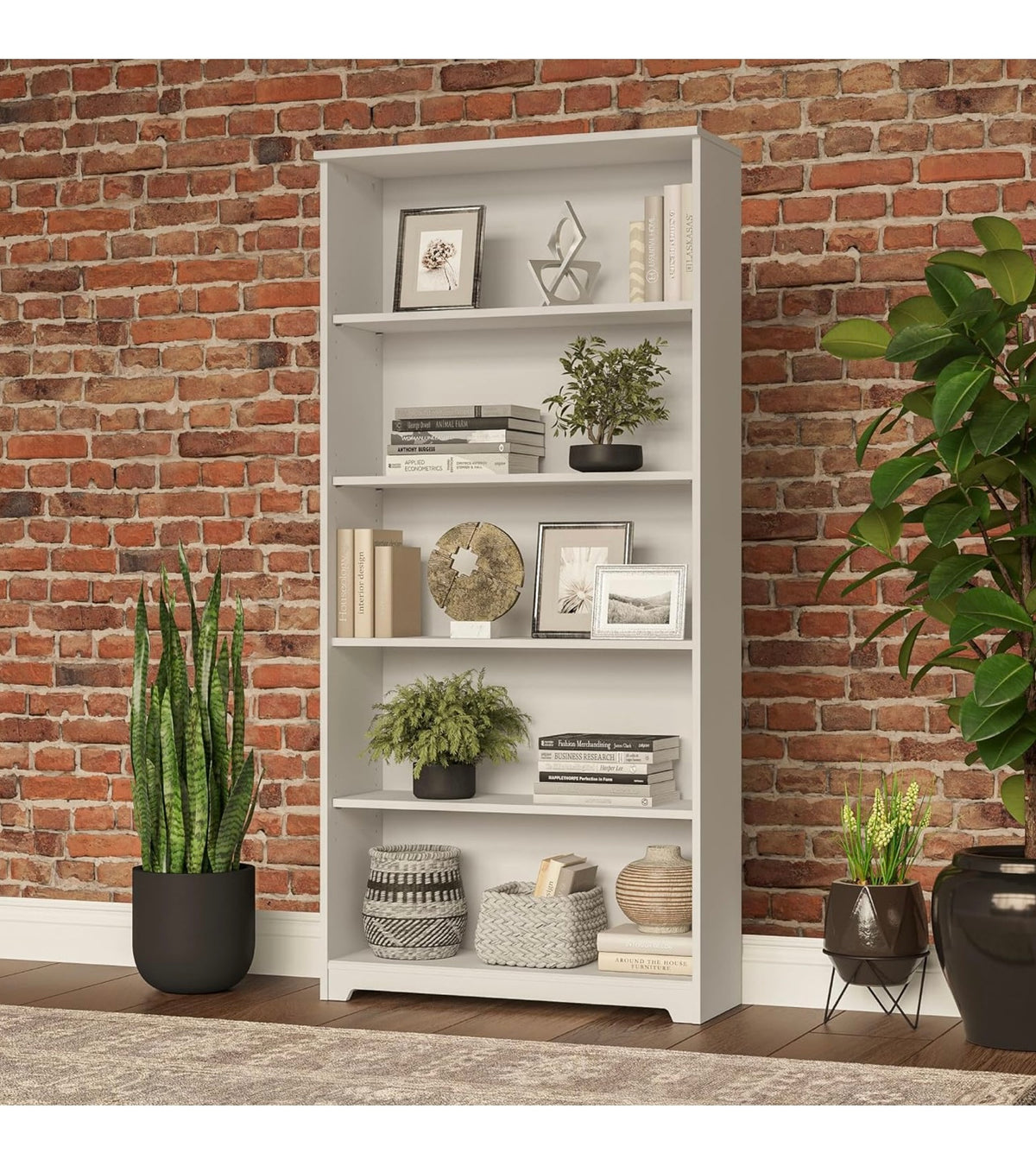 C-L30 Bush Furniture 5 Shelf Bookcase (White)