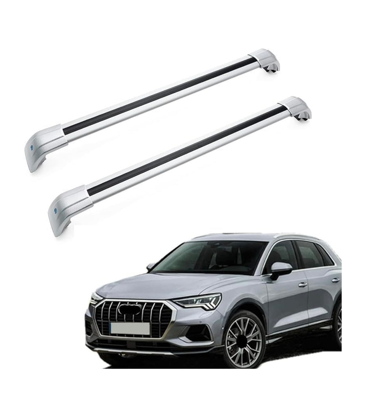 D-L128 MotorFansClub Roof Rack Cross Bars For Audi Q3 2019-2023, Aluminum