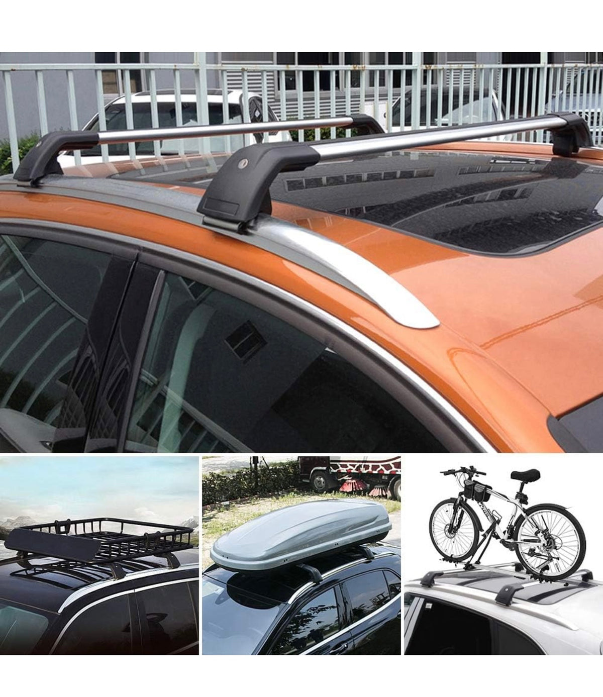 D-L128 MotorFansClub Roof Rack Cross Bars For Audi Q3 2019-2023, Aluminum