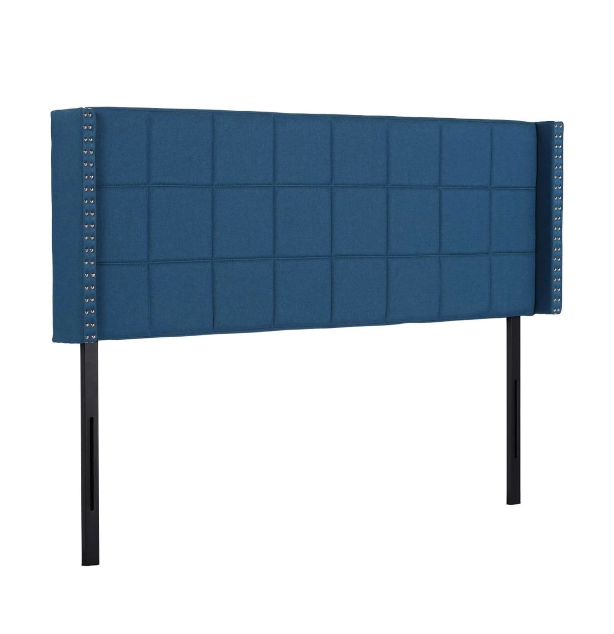 D-L169 VECELO Upholstered Headboard With Linen Fabric For FULL Bed (Cobalt)