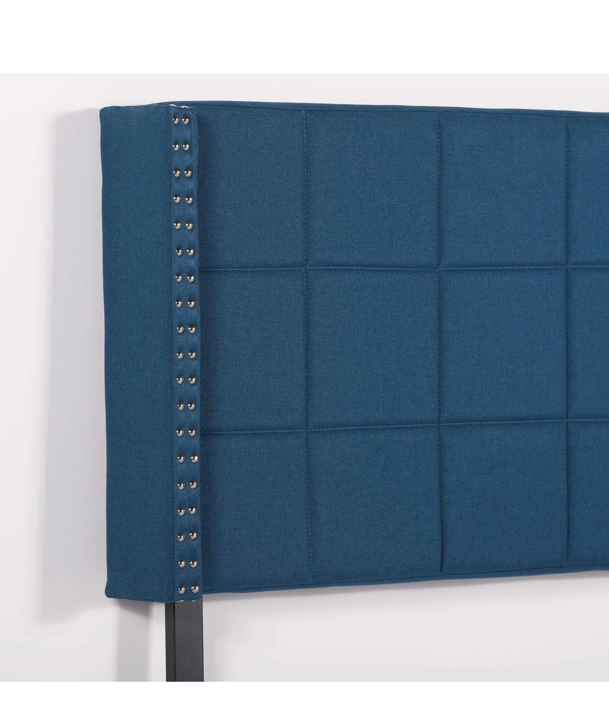 D-L169 VECELO Upholstered Headboard With Linen Fabric For FULL Bed (Cobalt)