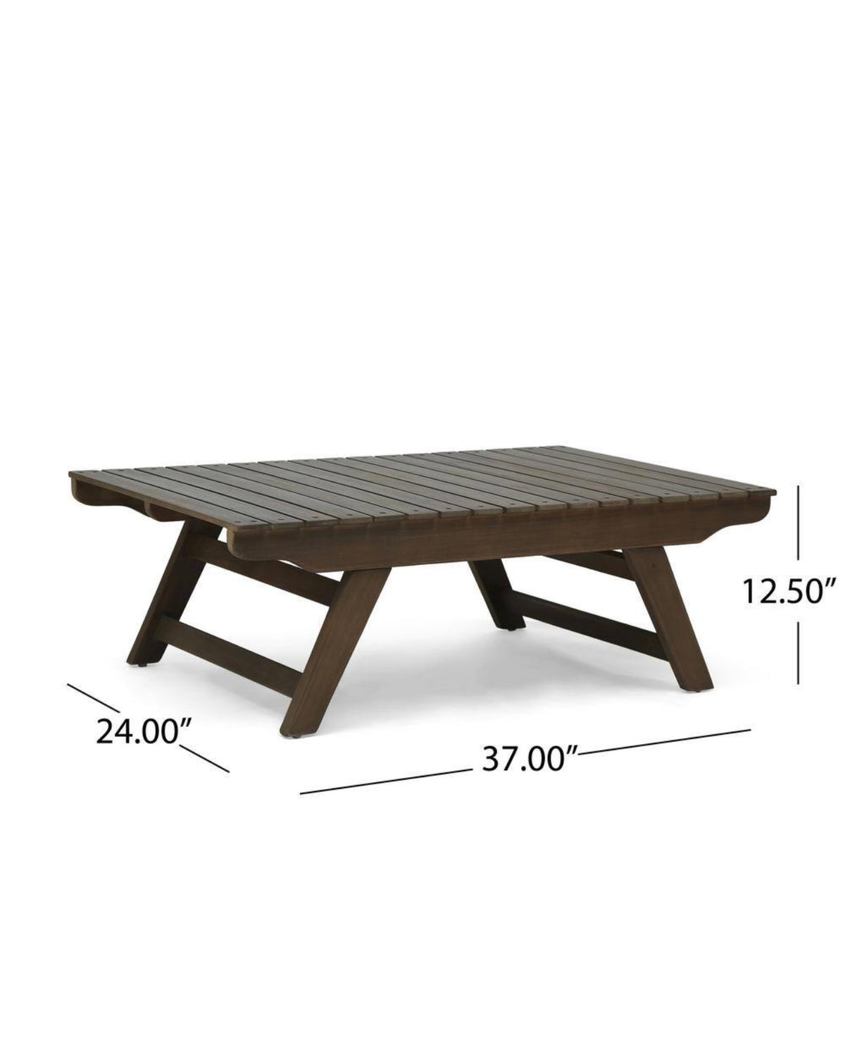 C-L67 Noble House 37&quot; Rectangular Acacia Wood Outdoor Patio Coffee Table (Sedona Grey)