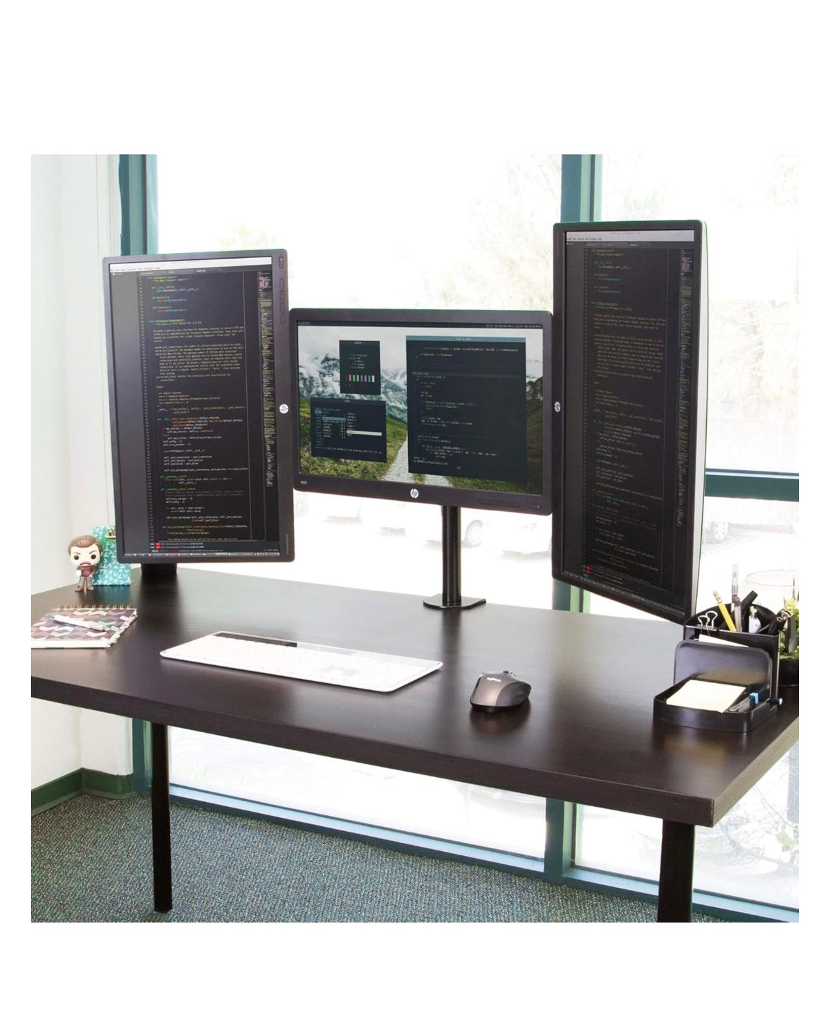 C-L98 Mount-It! Triple Monitor Mount, 3 Computer Screen Desk Stand, Fits Up 32&quot; Displays