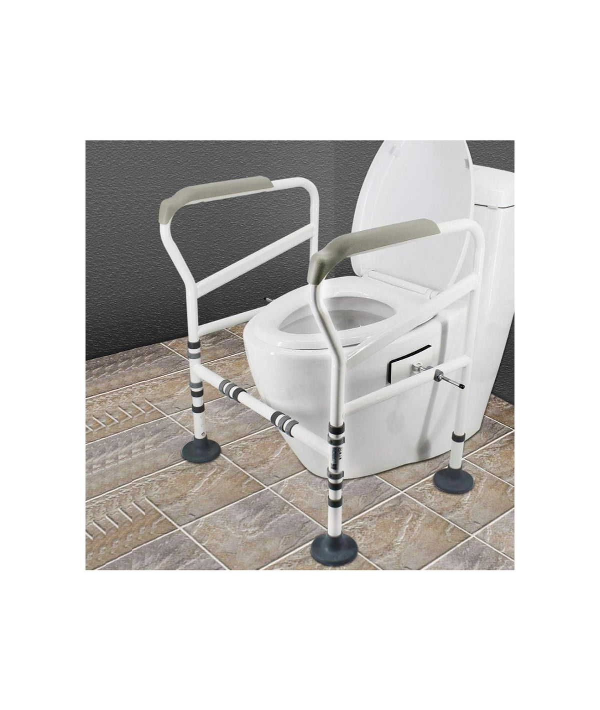 D-L196 HePesTer Toilet Safety Rails, Foldable &amp; Assembly Free Adjustable Height