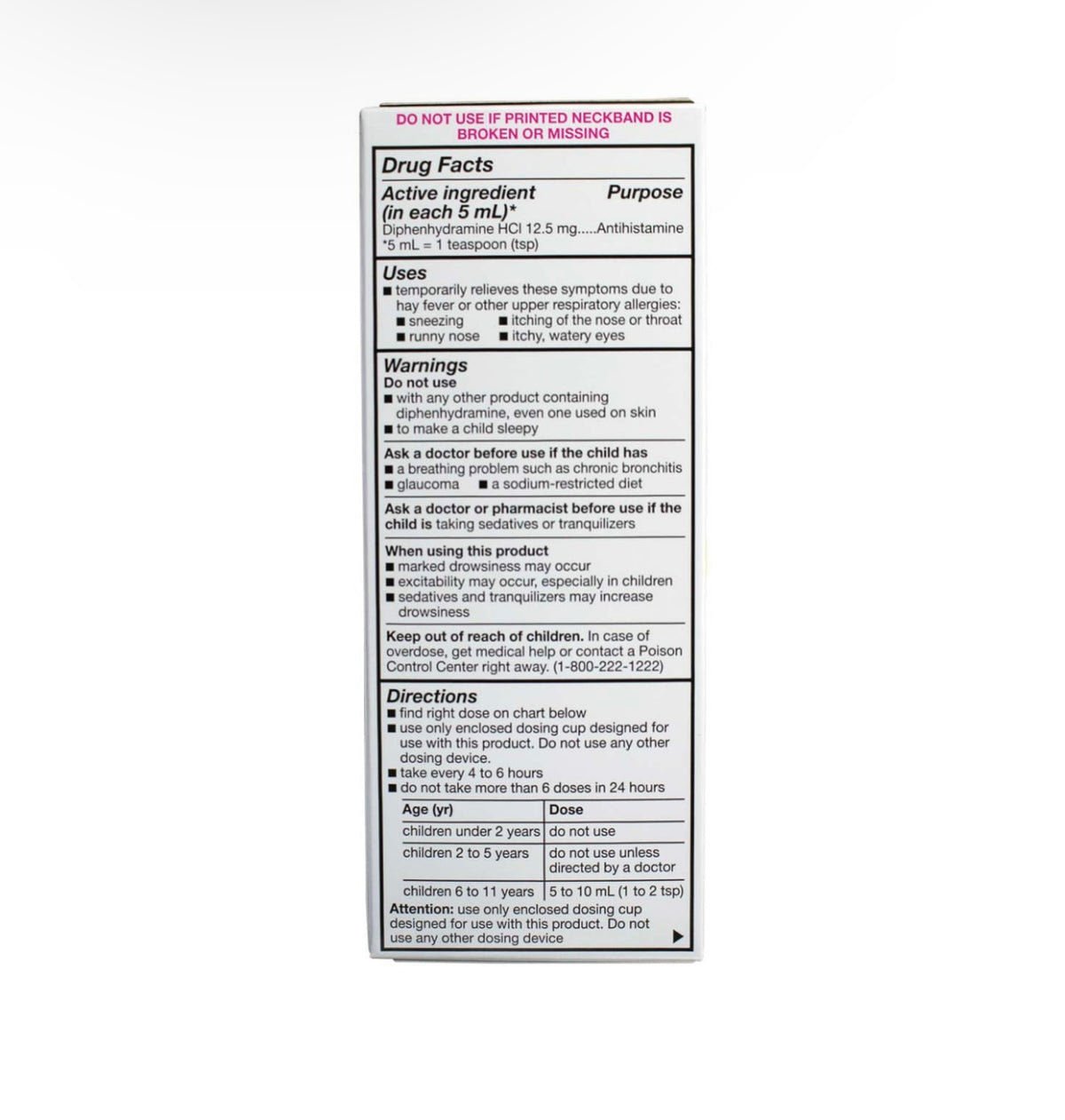 E-L175 6X Goodsense Children&#39;s Allergy Liquid Cherry Flavor 4 floz  EXPIRATION 02/2026