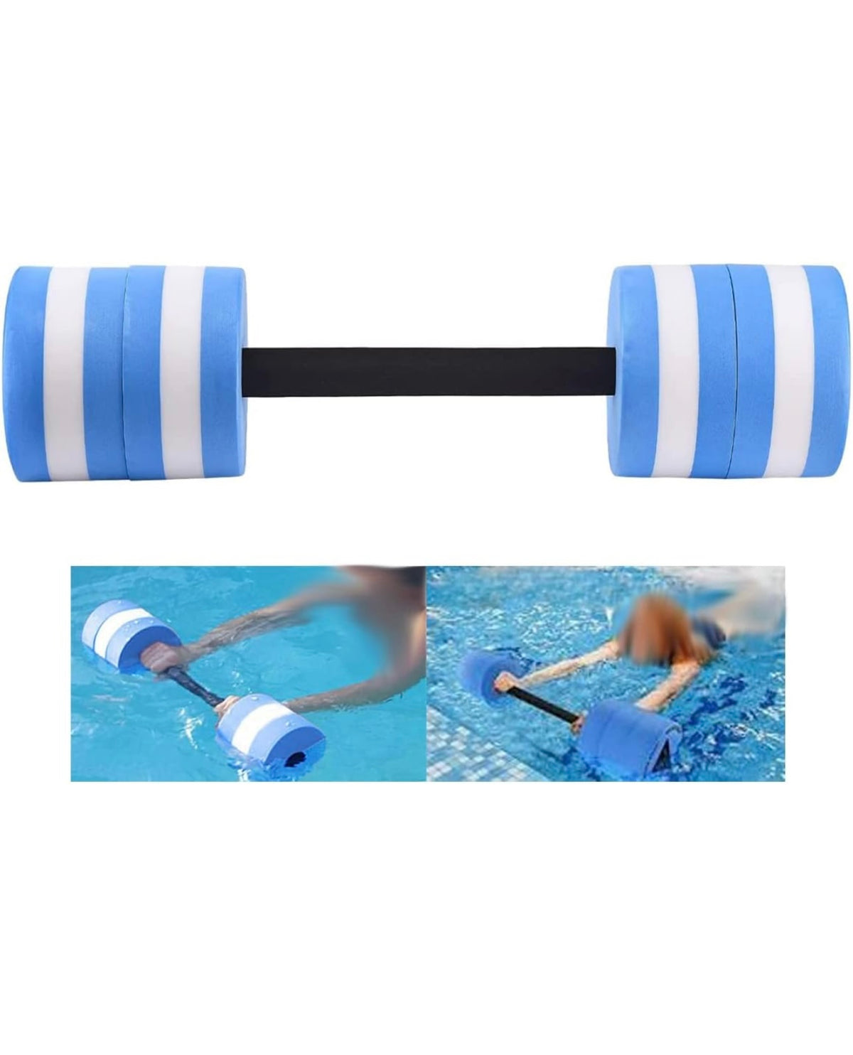 A-L74 Pair Of 2 30&quot; Foam Water Barbells, Water Fitness Equipment (Blue)