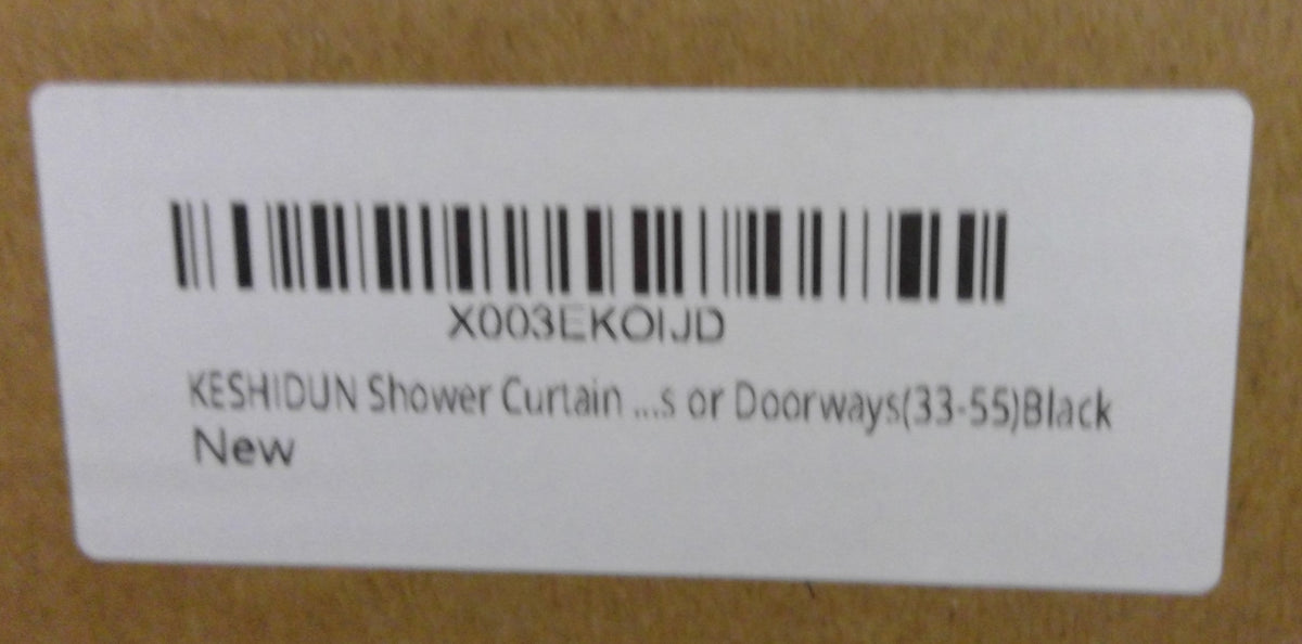B-L43 KESHIDUN Adjustable Shower Curtain Rod 33&quot;-55&quot; (Black)