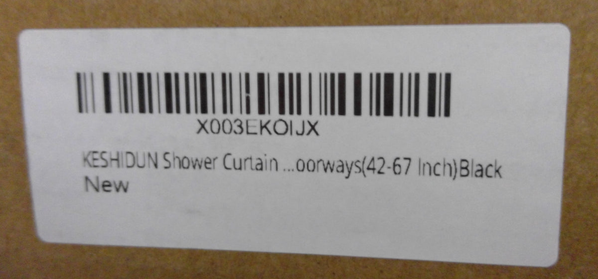 B-L50 KESHIDUN Adjustable Shower Curtain Rod 42&quot;-67&quot; (Black)