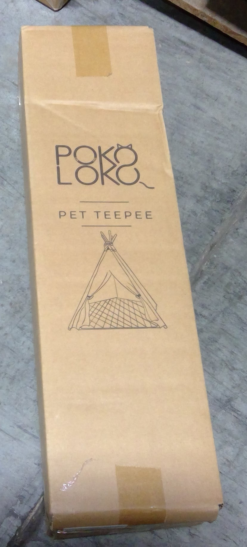 E-L208 POKO LOKO Pet Teepee for Small Dog or Cat (Yellow Trellis)