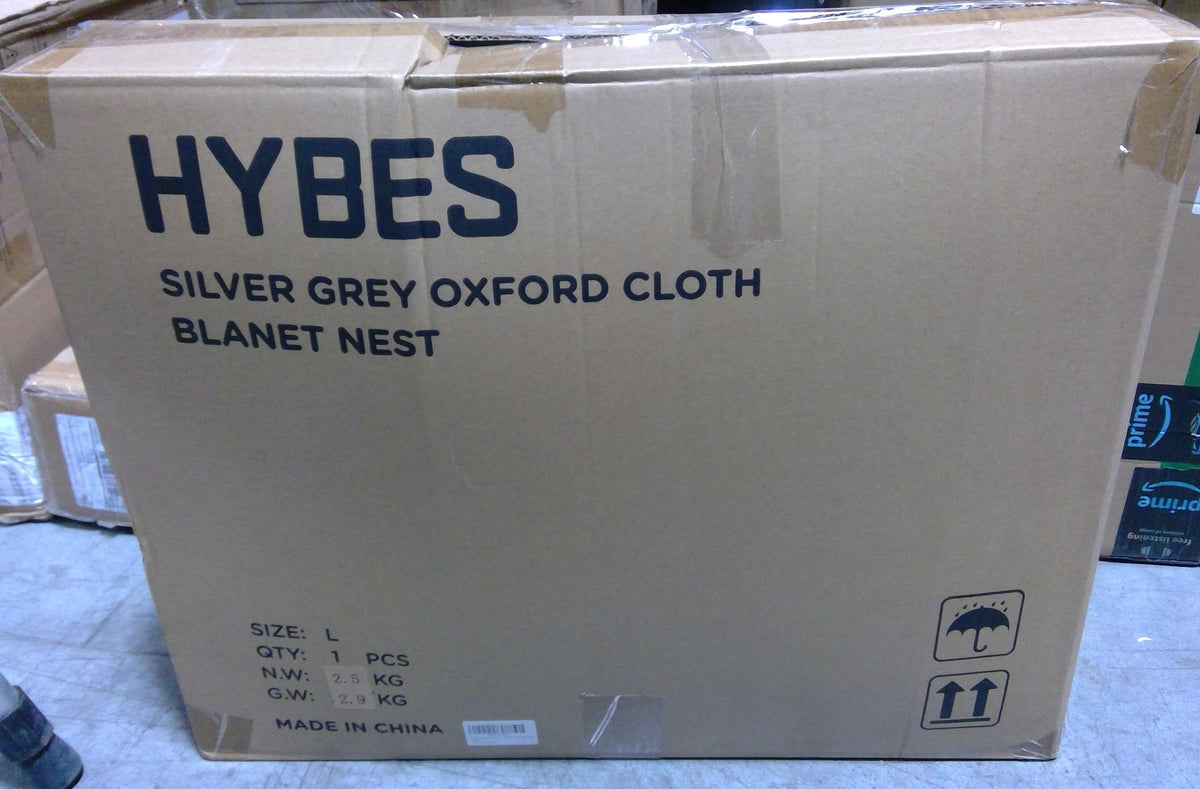 E-L221 Hybes Oxford Pet Bed Large (Grey)