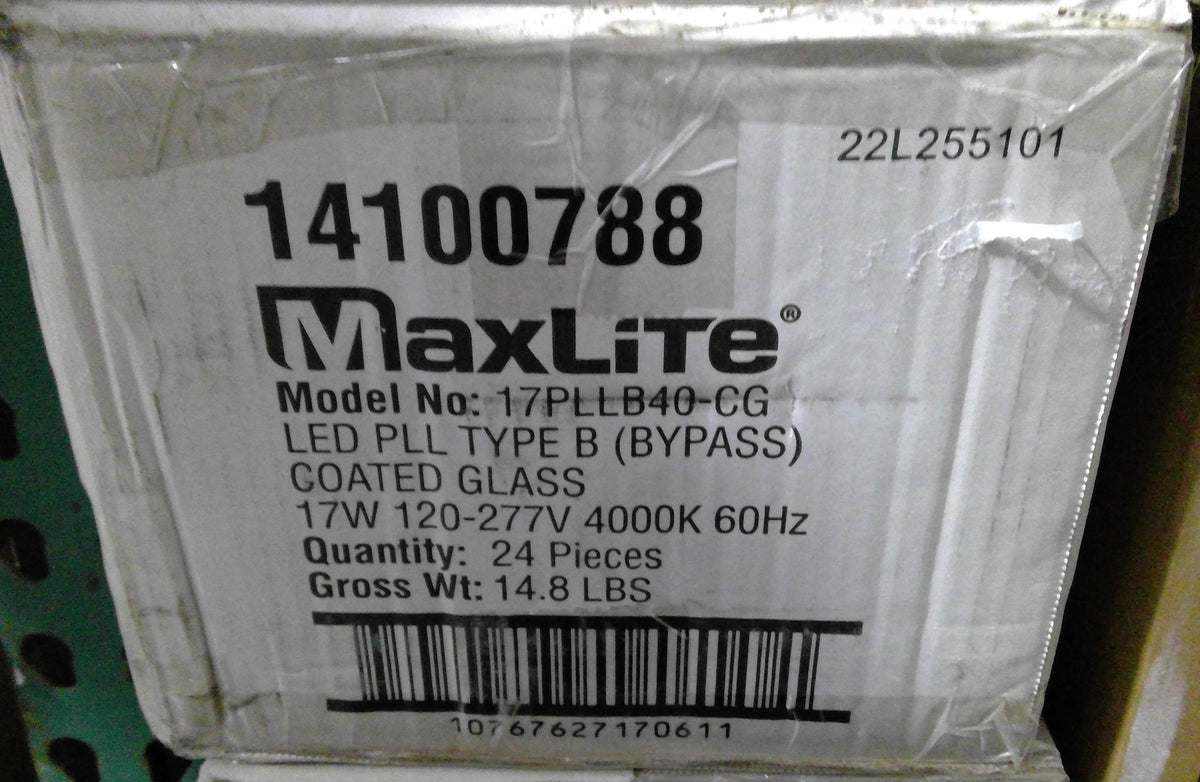 C-L263  24x MAXLITE LED PLL Type B Bypass Coated Glass Tube Lights