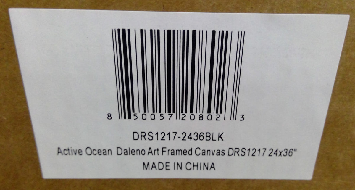 D-L143 DALENO ART Active Ocean Framed Canvas 24&quot;x36&quot;