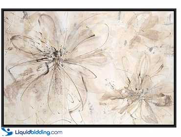 D-L145 DALENO ART Faint Flowers Framed Canvas Wall Art 36&quot;x24&quot;