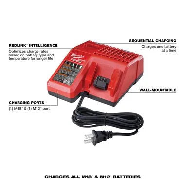 E-L38 MILWAUKEE M18 &amp; M12 Multi Voltage Charger Jan29