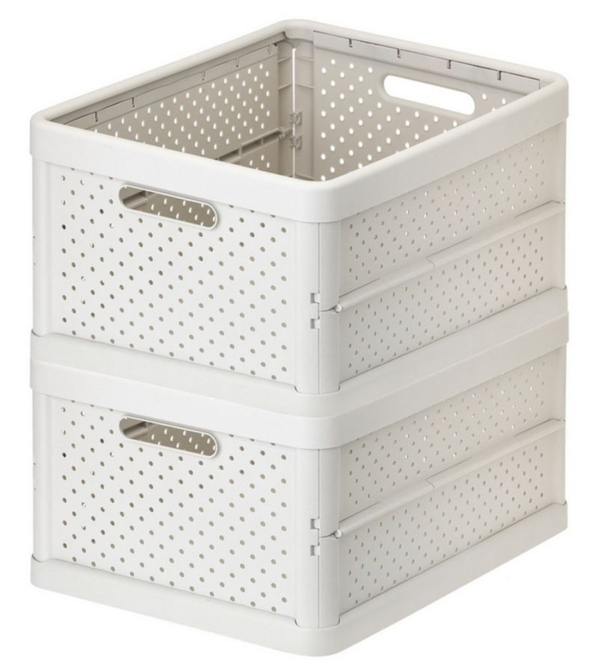 D-L16  2x VIGAR Collapsible Stackable Storage Crates