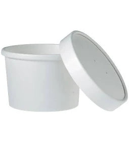 D-L13  250x 16oz Soup Containers w/ Lid (White)